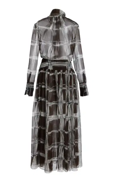 Oscar de la Renta Silk Chiffon Maxi Shirt Dress | Thumbnail 5 Oscar de la Renta Silk Chiffon Maxi Shirt Dress | Thumbnail 5