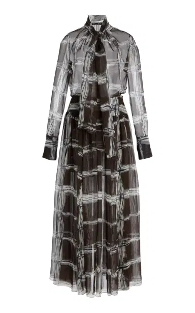 Oscar de la Renta Silk Chiffon Maxi Shirt Dress | Thumbnail 7 Oscar de la Renta Silk Chiffon Maxi Shirt Dress | Thumbnail 7