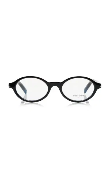Saint Laurent Jeanne Oval-Frame Acetate Glasses | Thumbnail 1 Saint Laurent Jeanne Oval-Frame Acetate Glasses | Thumbnail 1