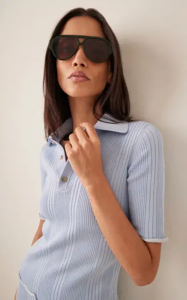 Bottega Veneta Aviator-Frame Acetate Sunglasses | Thumbnail 2 Bottega Veneta Aviator-Frame Acetate Sunglasses | Thumbnail 2