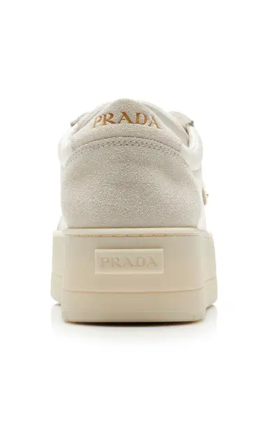 Prada Downtown Platform Suede Sneakers | Thumbnail 4 Prada Downtown Platform Suede Sneakers | Thumbnail 4