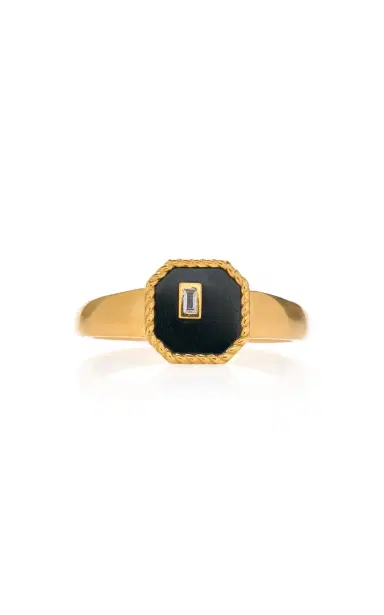 Yvonne Léon Black Onyx Baby Octogan Signet Ring | Thumbnail 6 Yvonne Léon Black Onyx Baby Octogan Signet Ring | Thumbnail 6