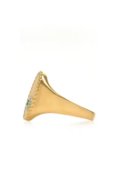 Yvonne Léon Emerald Pompadour Oval Signet Ring | Thumbnail 5 Yvonne Léon Emerald Pompadour Oval Signet Ring | Thumbnail 5