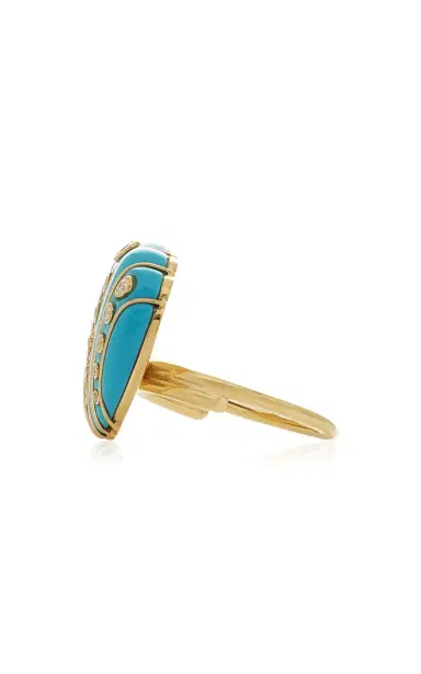 Yvonne Léon Turquoise Shell Ring | Thumbnail 4 Yvonne Léon Turquoise Shell Ring | Thumbnail 4