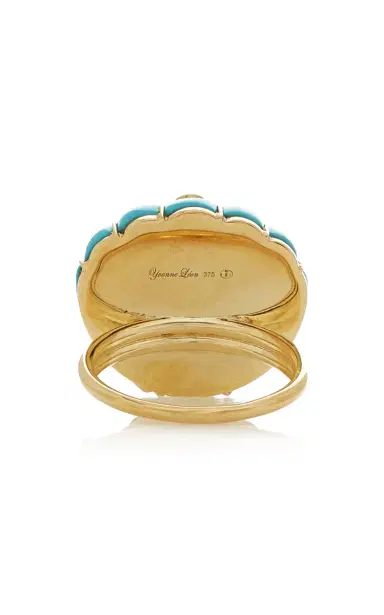 Yvonne Léon Turquoise Shell Ring | Thumbnail 5 Yvonne Léon Turquoise Shell Ring | Thumbnail 5
