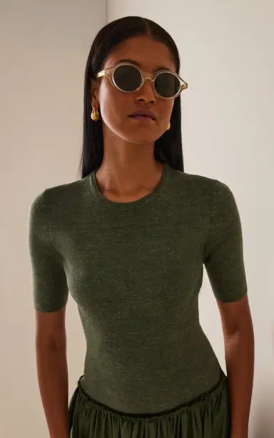 Loewe Epsilon Slim Round-Frame Acetate Sunglasses | Thumbnail 2 Loewe Epsilon Slim Round-Frame Acetate Sunglasses | Thumbnail 2