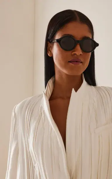 Loewe Epsilon Slim Round-Frame Acetate Sunglasses | Thumbnail 2 Loewe Epsilon Slim Round-Frame Acetate Sunglasses | Thumbnail 2