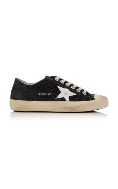 Golden Goose V-Star Glittered Sneakers | Thumbnail 1 Golden Goose V-Star Glittered Sneakers | Thumbnail 1