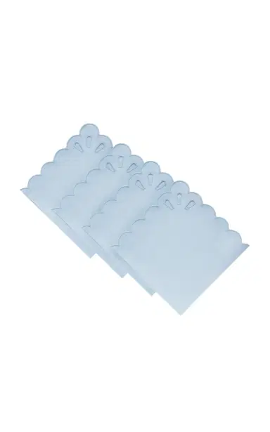Moda Domus Set-of-Four Handcrafted Linen Napkins - Blue | Thumbnail 4 Moda Domus Set-of-Four Handcrafted Linen Napkins - Blue | Thumbnail 4