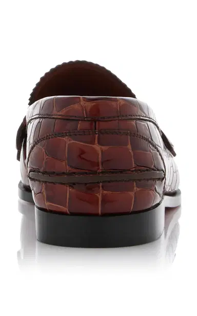 Christian Louboutin Donna Croc-Embossed Leather Penny Loafers | Thumbnail 5 Christian Louboutin Donna Croc-Embossed Leather Penny Loafers | Thumbnail 5