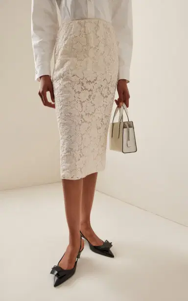 Prada Lace Midi Pencil Skirt | Thumbnail 3 Prada Lace Midi Pencil Skirt | Thumbnail 3