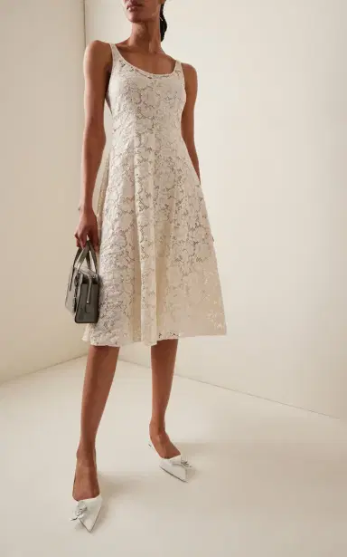 Prada Lace Midi Dress | Thumbnail 2 Prada Lace Midi Dress | Thumbnail 2