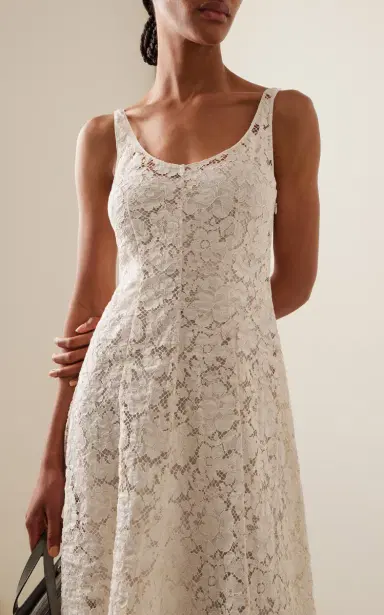 Prada Lace Midi Dress | Thumbnail 3 Prada Lace Midi Dress | Thumbnail 3