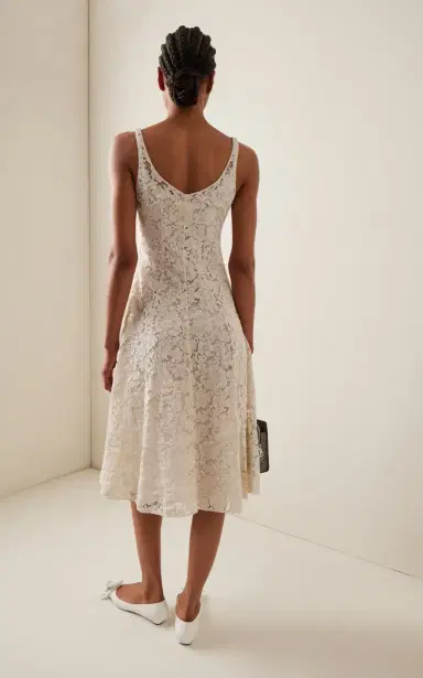 Prada Lace Midi Dress | Thumbnail 4 Prada Lace Midi Dress | Thumbnail 4