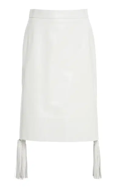 Bottega Veneta Leather Midi Skirt | Thumbnail 1 Bottega Veneta Leather Midi Skirt | Thumbnail 1
