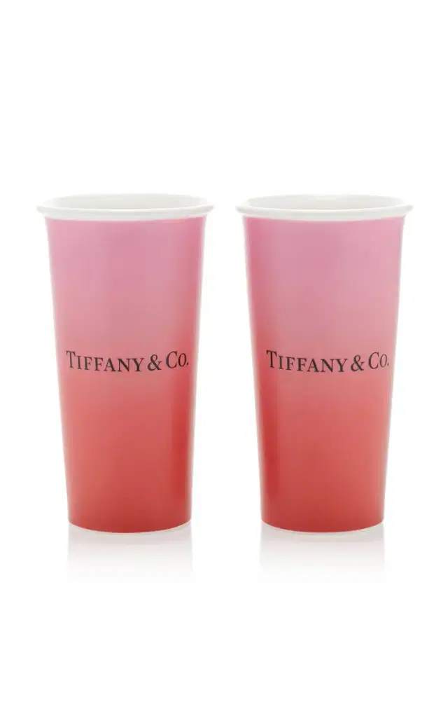 Exclusive Set-of-Two Large Bone China Coffee Cups - Multi Exclusive Set-of-Two Large Bone China Coffee Cups - Multi