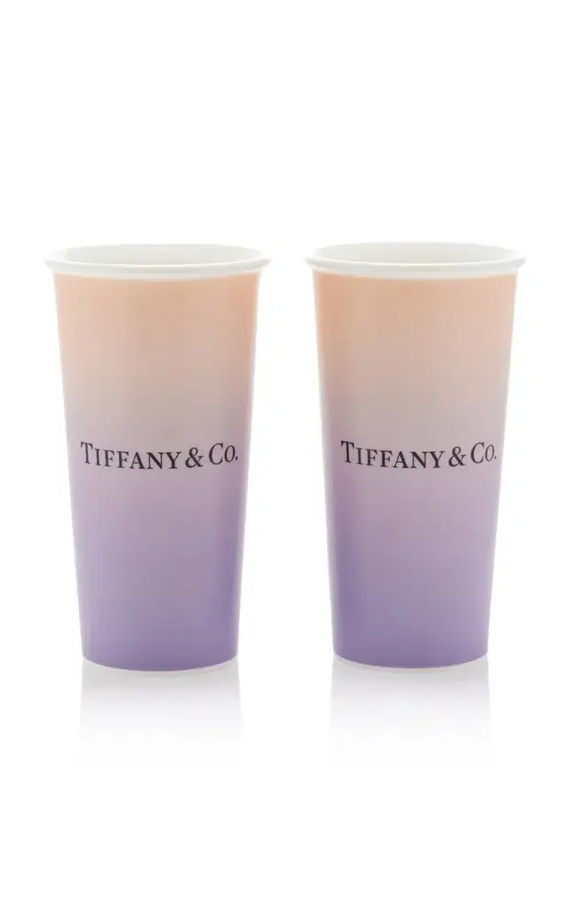 Exclusive Set-of-Two Large Bone China Coffee Cups - Multi Exclusive Set-of-Two Large Bone China Coffee Cups - Multi