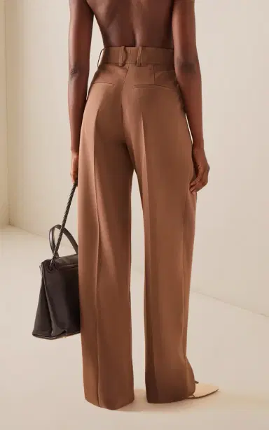 Bottega Veneta Stretch Melange Wool Straight-Leg Pants | Thumbnail 4 Bottega Veneta Stretch Melange Wool Straight-Leg Pants | Thumbnail 4