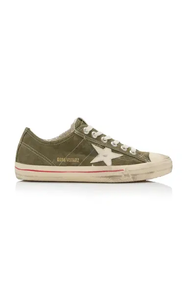 Golden Goose V-Star 2 Leather-Trimmed Suede Sneakers | Thumbnail 6 Golden Goose V-Star 2 Leather-Trimmed Suede Sneakers | Thumbnail 6