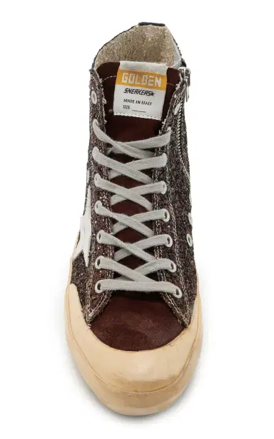 Golden Goose Francy Penstar Suede-Trimmed Glittered Sneakers | Thumbnail 3 Golden Goose Francy Penstar Suede-Trimmed Glittered Sneakers | Thumbnail 3
