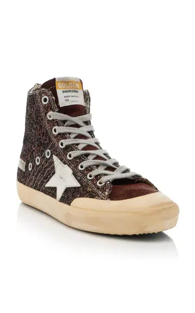 Golden Goose Francy Penstar Suede-Trimmed Glittered Sneakers | Thumbnail 4 Golden Goose Francy Penstar Suede-Trimmed Glittered Sneakers | Thumbnail 4