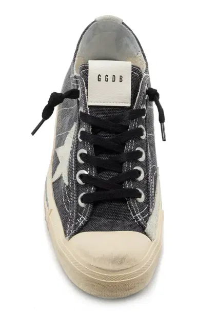 Golden Goose V-Star 2 Suede-Trimmed Canvas Sneakers | Thumbnail 3 Golden Goose V-Star 2 Suede-Trimmed Canvas Sneakers | Thumbnail 3