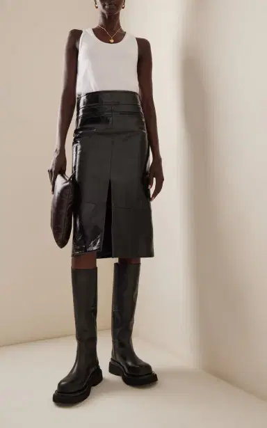 Bottega Veneta Lug-Sole Leather Knee Boots | Thumbnail 2 Bottega Veneta Lug-Sole Leather Knee Boots | Thumbnail 2
