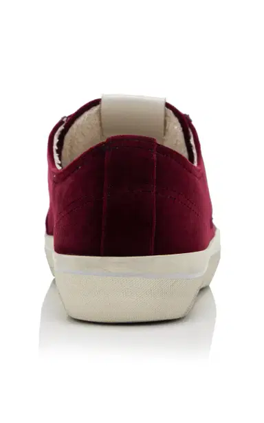 Golden Goose V-Star 2 Leather-Trimmed Velvet Sneakers | Thumbnail 4 Golden Goose V-Star 2 Leather-Trimmed Velvet Sneakers | Thumbnail 4