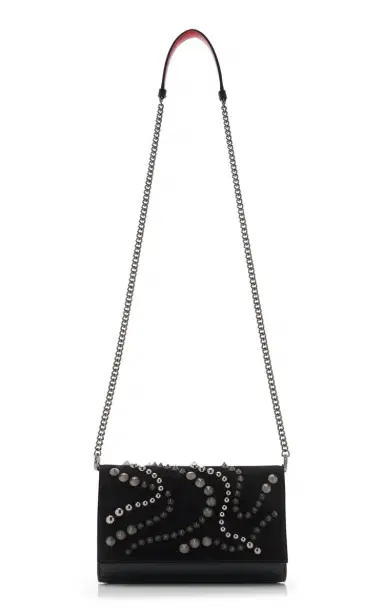 Christian Louboutin Paloma Spike-Embellished Suede; Leather Clutch | Thumbnail 5 Christian Louboutin Paloma Spike-Embellished Suede; Leather Clutch | Thumbnail 5