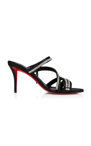 Christian Louboutin Meryl 80mm Crystal Crepe-Satin Sandals | Thumbnail 3 Christian Louboutin Meryl 80mm Crystal Crepe-Satin Sandals | Thumbnail 3