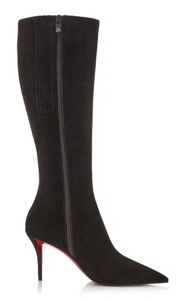 Christian Louboutin Miss Z 80mm Veau Velours Knee Boots | Thumbnail 1 Christian Louboutin Miss Z 80mm Veau Velours Knee Boots | Thumbnail 1