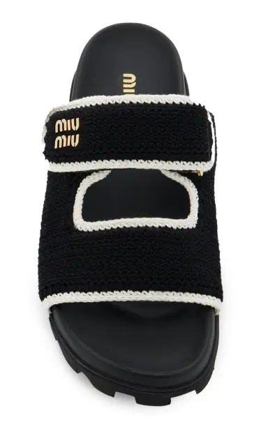 Miu Miu Crocheted Sandals | Thumbnail 3 Miu Miu Crocheted Sandals | Thumbnail 3
