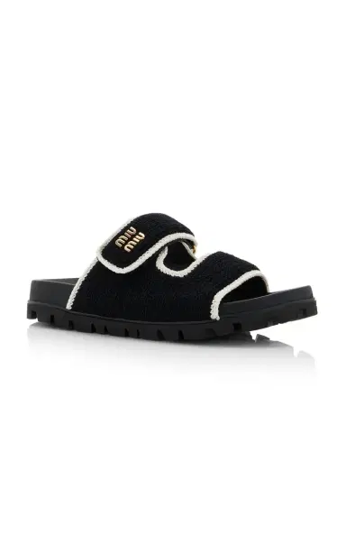 Miu Miu Crocheted Sandals | Thumbnail 4 Miu Miu Crocheted Sandals | Thumbnail 4