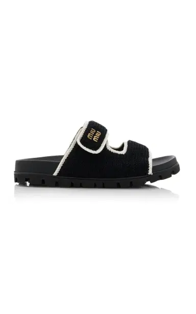 Miu Miu Crocheted Sandals | Thumbnail 1 Miu Miu Crocheted Sandals | Thumbnail 1