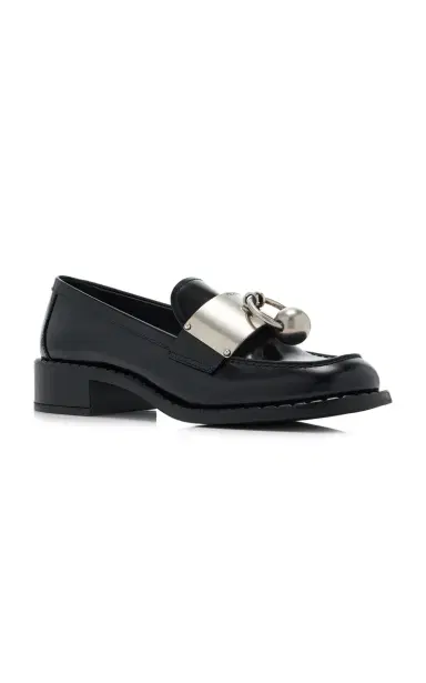 Prada Metal-Detailed Leather Loafers | Thumbnail 4 Prada Metal-Detailed Leather Loafers | Thumbnail 4