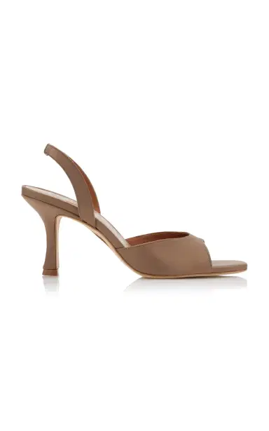 Staud Brigitte Satin Slingback Sandals | Thumbnail 1 Staud Brigitte Satin Slingback Sandals | Thumbnail 1