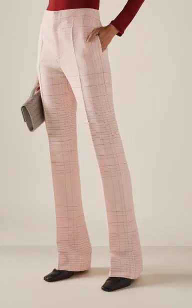 Bottega Veneta Striped High-Rise Stretch-Crepe Flare Pants | Thumbnail 3 Bottega Veneta Striped High-Rise Stretch-Crepe Flare Pants | Thumbnail 3