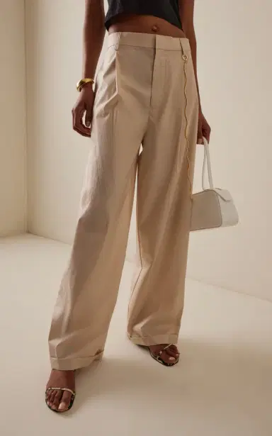 DARKPARK Danielle Wide-Leg Cotton Poplin Trousers | Thumbnail 3 DARKPARK Danielle Wide-Leg Cotton Poplin Trousers | Thumbnail 3