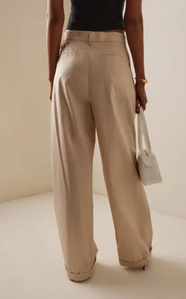 DARKPARK Danielle Wide-Leg Cotton Poplin Trousers | Thumbnail 4 DARKPARK Danielle Wide-Leg Cotton Poplin Trousers | Thumbnail 4