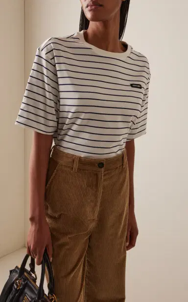 Miu Miu Cotton Jersey T-Shirt | Thumbnail 3 Miu Miu Cotton Jersey T-Shirt | Thumbnail 3