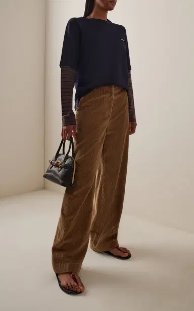 Miu Miu Cotton Courdory Pants | Thumbnail 2 Miu Miu Cotton Courdory Pants | Thumbnail 2