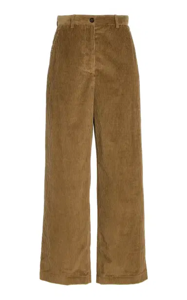 Miu Miu Cotton Courdory Pants | Thumbnail 1 Miu Miu Cotton Courdory Pants | Thumbnail 1