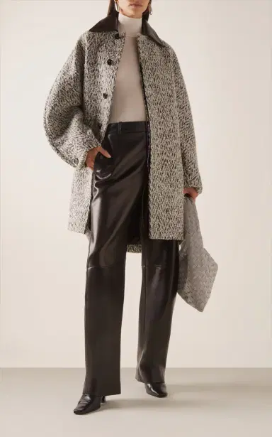 Bottega Veneta Mid-Rise Leather Barrel-Leg Pants | Thumbnail 3 Bottega Veneta Mid-Rise Leather Barrel-Leg Pants | Thumbnail 3