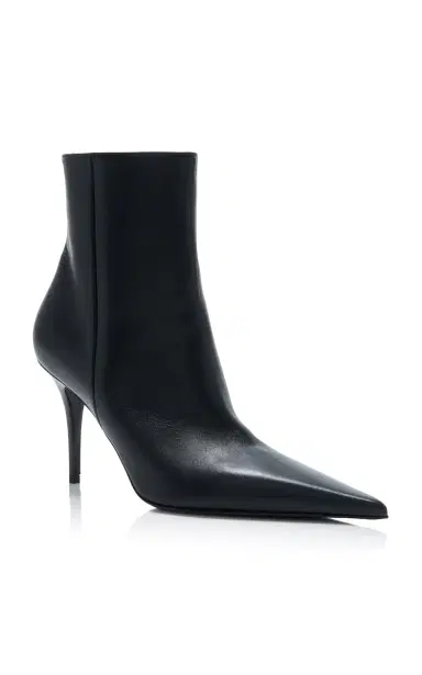 Amina Muaddi Barbara Leather Ankle Boots | Thumbnail 4 Amina Muaddi Barbara Leather Ankle Boots | Thumbnail 4