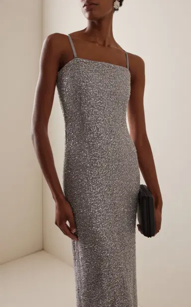 SIMKHAI Xyla Sequined Gown | Thumbnail 2 SIMKHAI Xyla Sequined Gown | Thumbnail 2