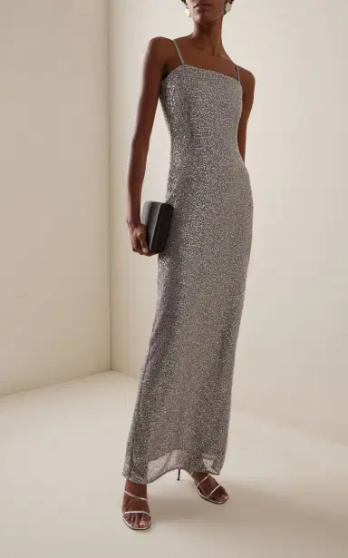 SIMKHAI Xyla Sequined Gown | Thumbnail 3 SIMKHAI Xyla Sequined Gown | Thumbnail 3
