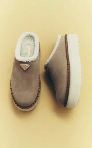 Prada Shearling Platform Mules | Thumbnail 2 Prada Shearling Platform Mules | Thumbnail 2