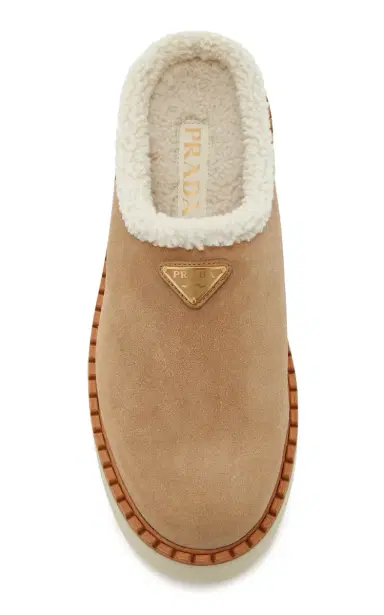 Prada Shearling Platform Mules | Thumbnail 4 Prada Shearling Platform Mules | Thumbnail 4