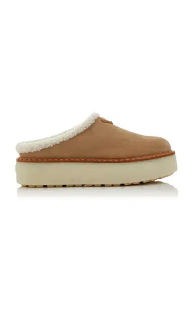 Prada Shearling Platform Mules | Thumbnail 1 Prada Shearling Platform Mules | Thumbnail 1