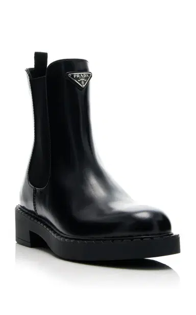 Prada Leather Chelsea Ankle Boots | Thumbnail 4 Prada Leather Chelsea Ankle Boots | Thumbnail 4